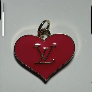 Louis Vuitton Red Heart Charm Stamped Authentic Big &Beautiful!